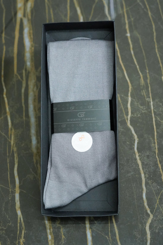Calza Lunga Filo di Scozia - Maglia liscia | Grigio medio
