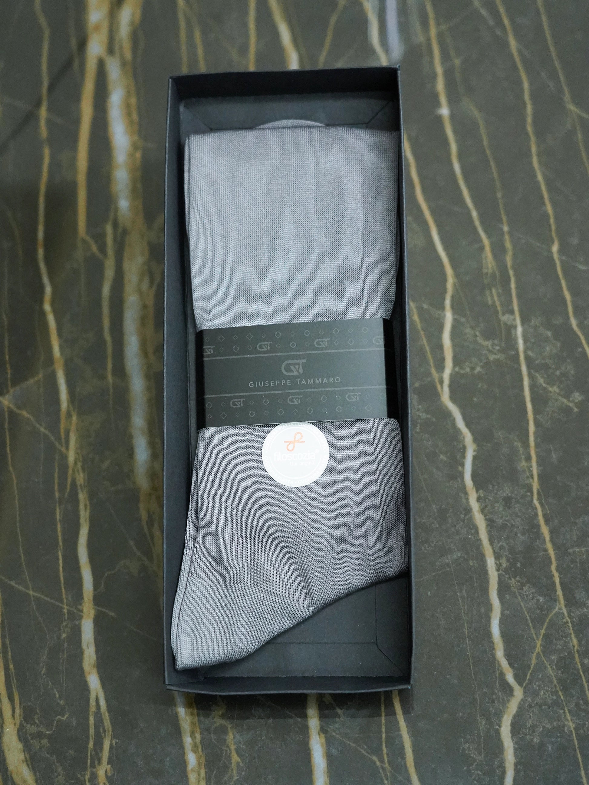 Calza Lunga Filo di Scozia - Maglia liscia | Grigio medio