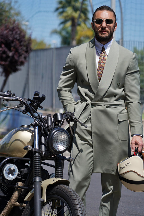 Giacca Heritage Lunga Doppio Petto - Linea Extensive | Verde Oliva