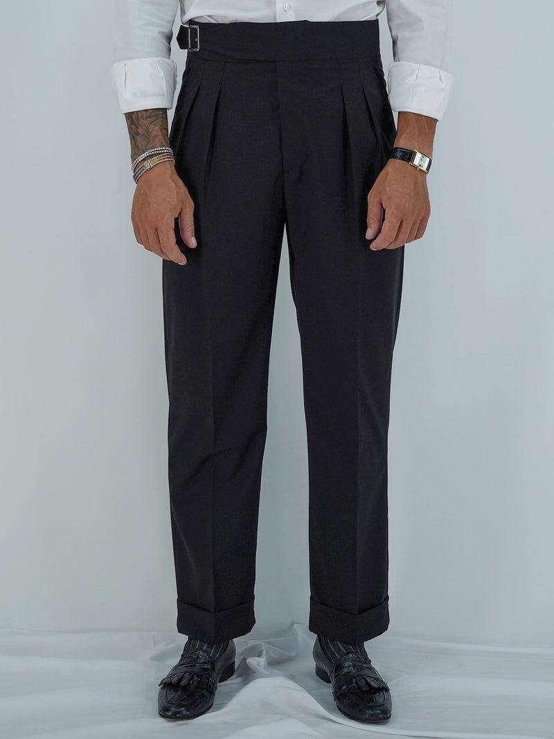 Gurkha Heritage Con Fibbia Laterale - Fondo 22/25cm | Doppia Fibbia Regolabile | Nero Corvino