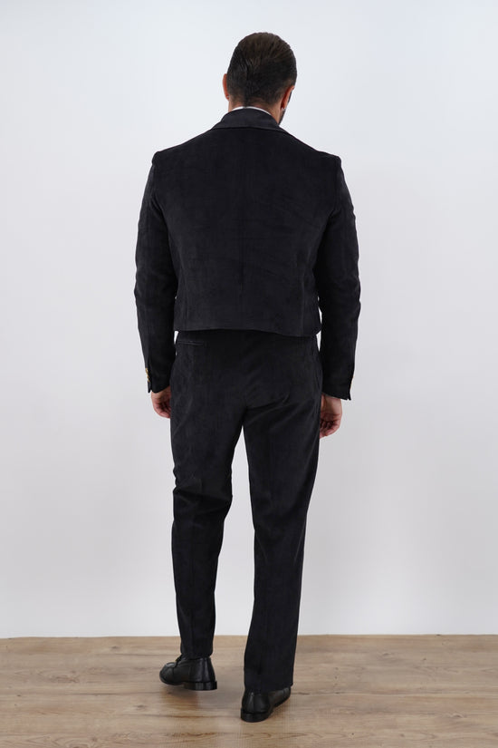 Giacca Cropped Doppiopetto in Velluto - Linea Extensive | Nero