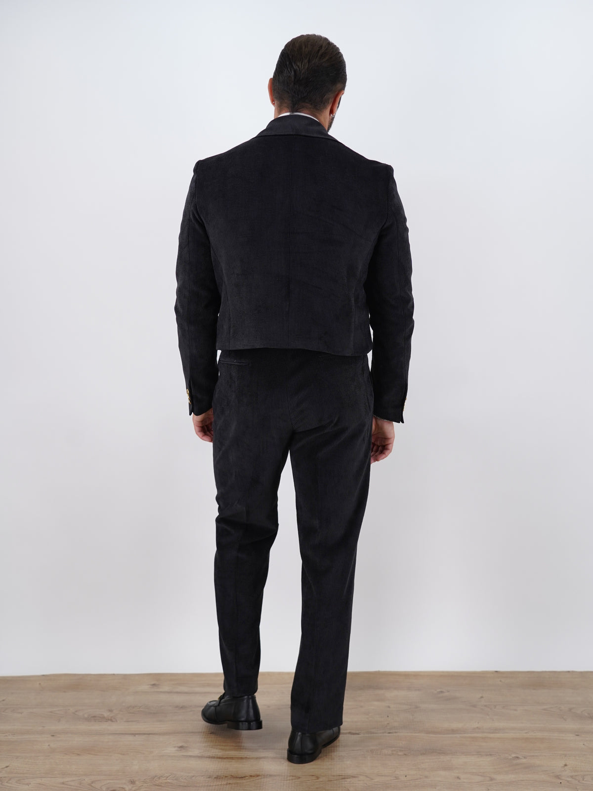 Giacca Cropped Doppiopetto in Velluto - Linea Extensive | Nero