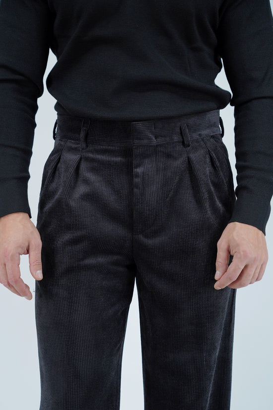 Gurkha Heritage Con Passanti In Velluto a Coste - Fondo 23/26cm | Nero