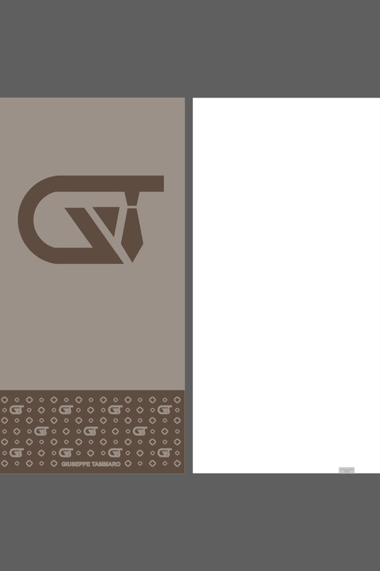 Telo mare monogram 180x90cm in microfibra fango/moro