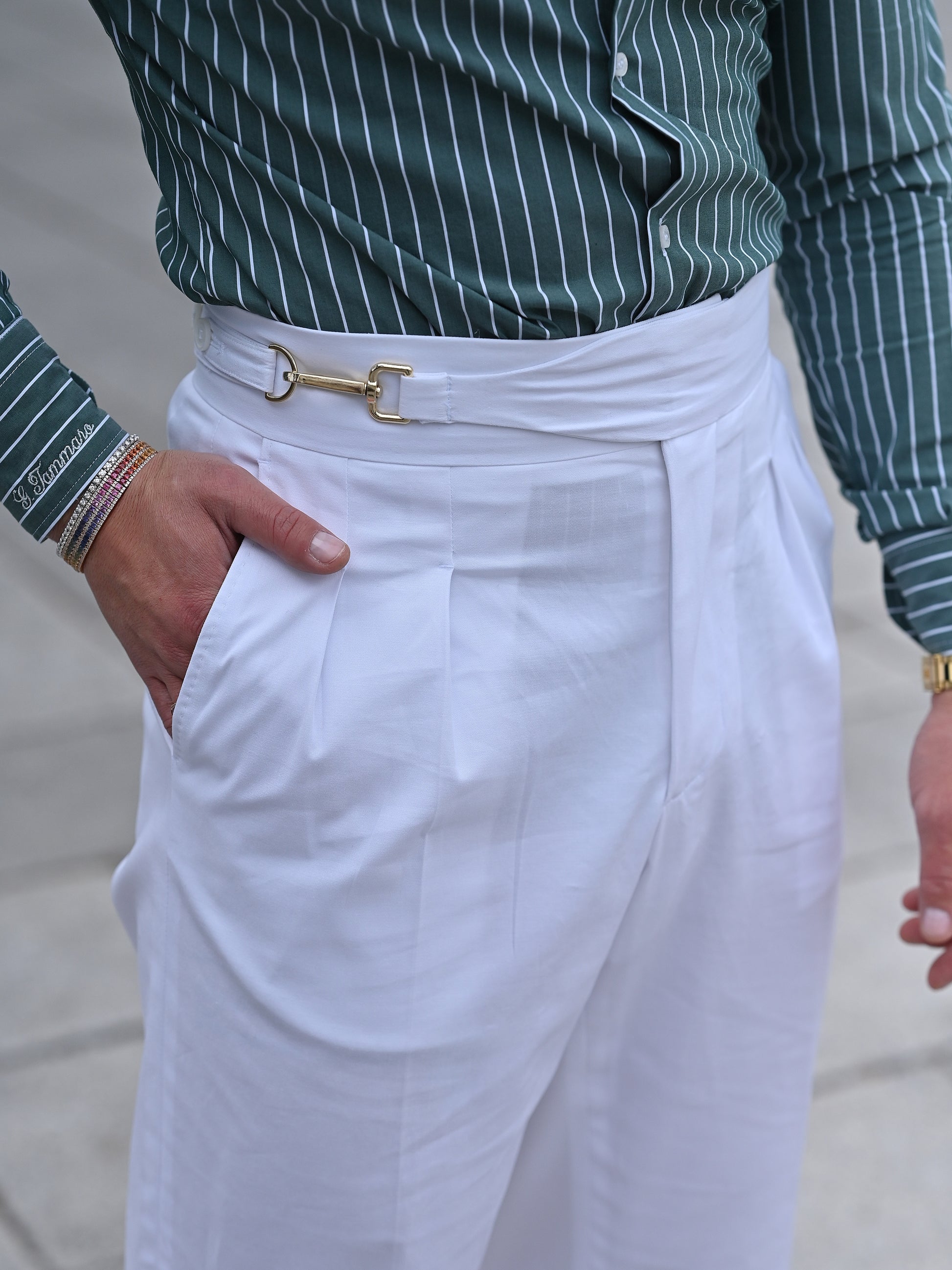 Gurkha royal Santorini Bianco con gancio oro