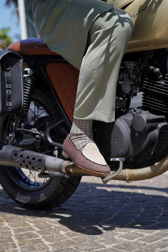 Mocassino Pantofola - Venetian Loafer - Rafia | Moro/Beige