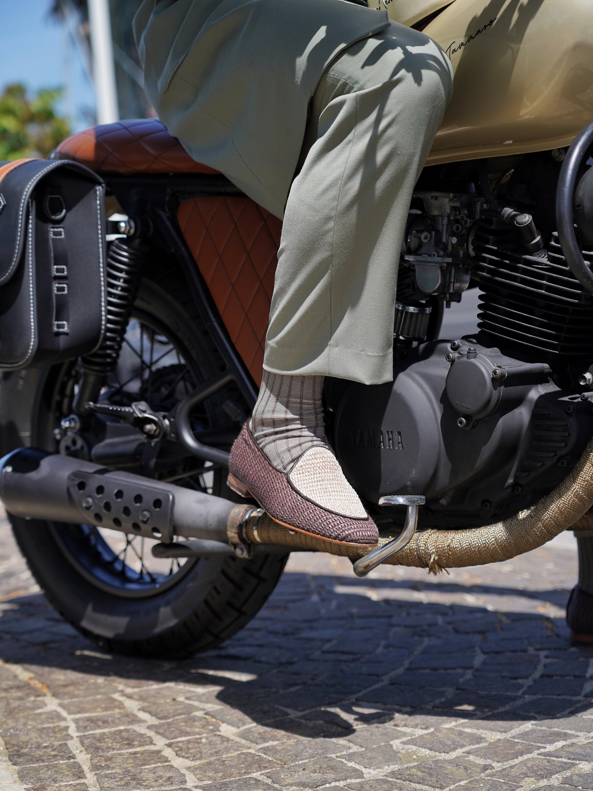 Mocassino Pantofola - Venetian Loafer - Rafia | Moro/Beige