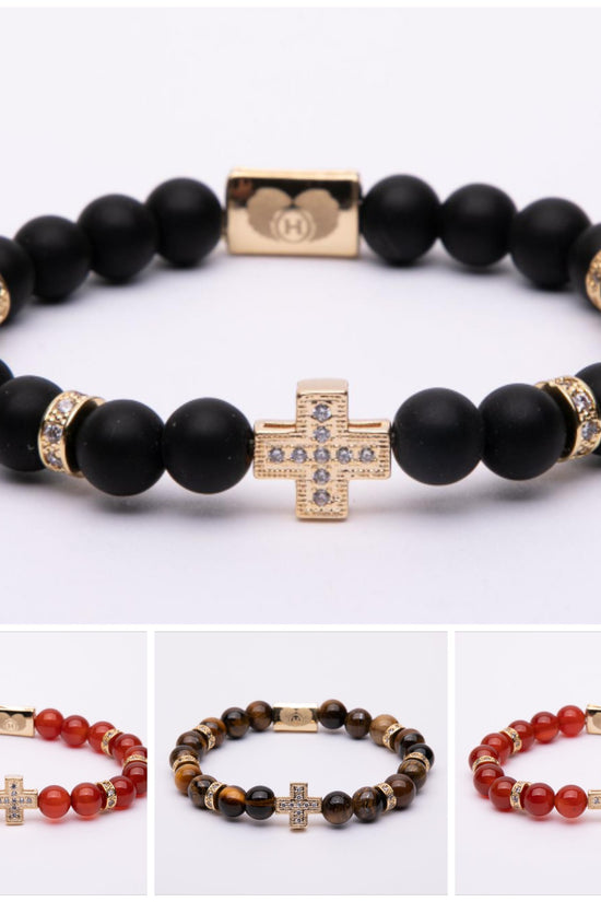 Bracciale con croce oro