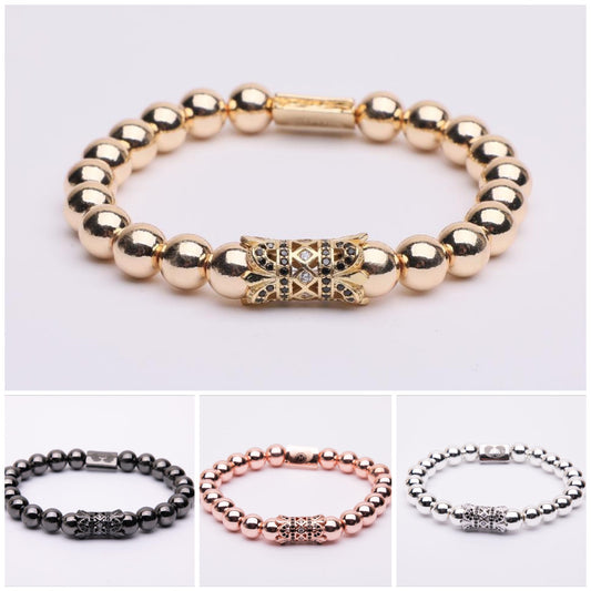 Bracciale in metallo doppia corona
