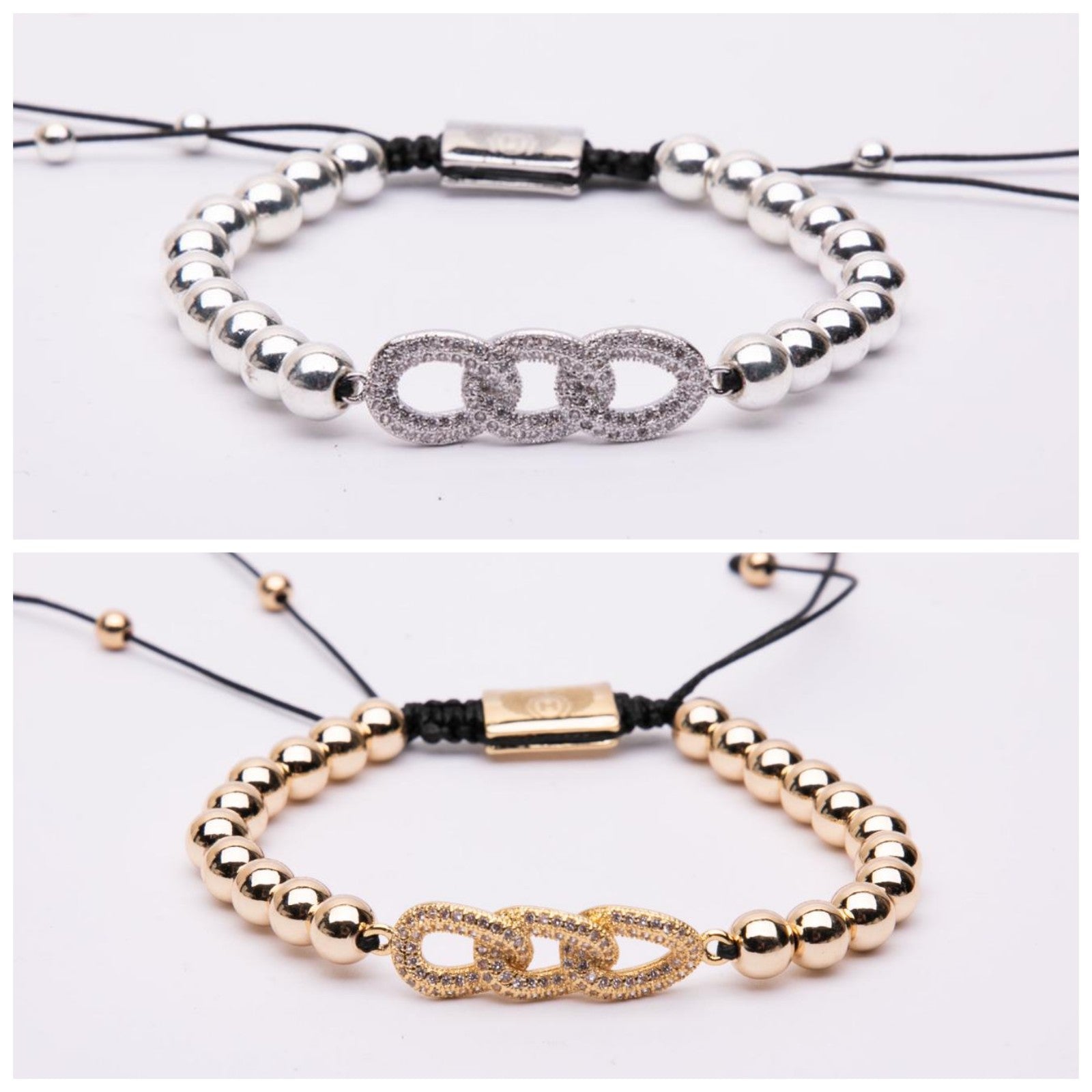 Bracciale in metallo modello infinity