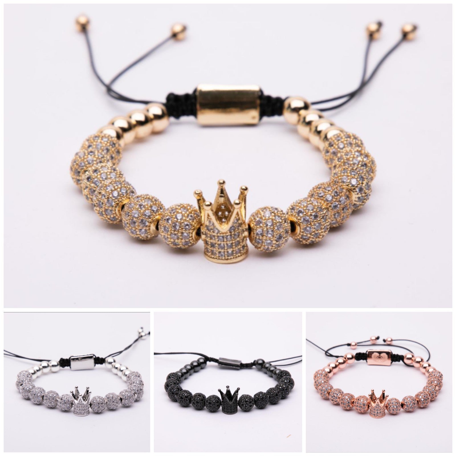 Bracciale in metallo modello royal crown