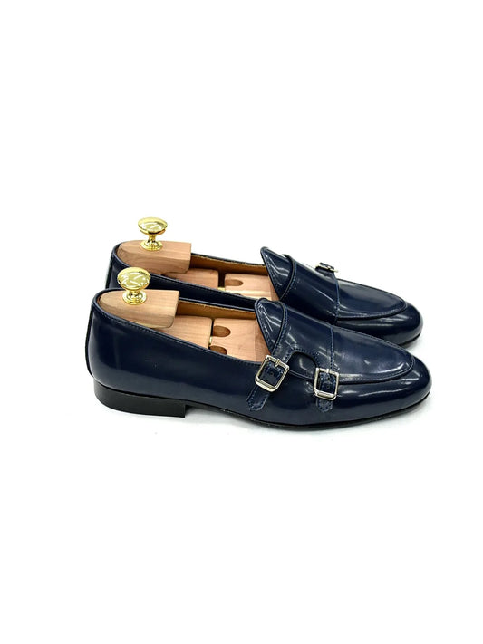 Mocassino abrasivato blu