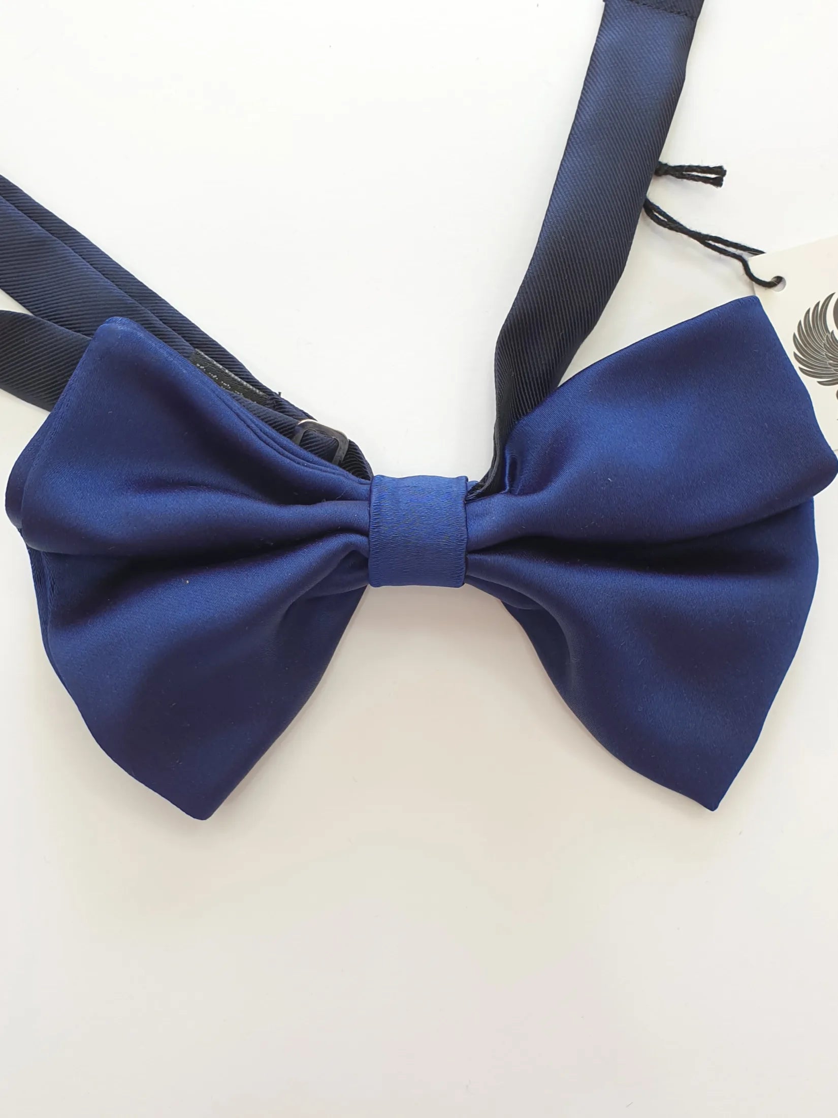 Papillon modello fiocco in raso blu