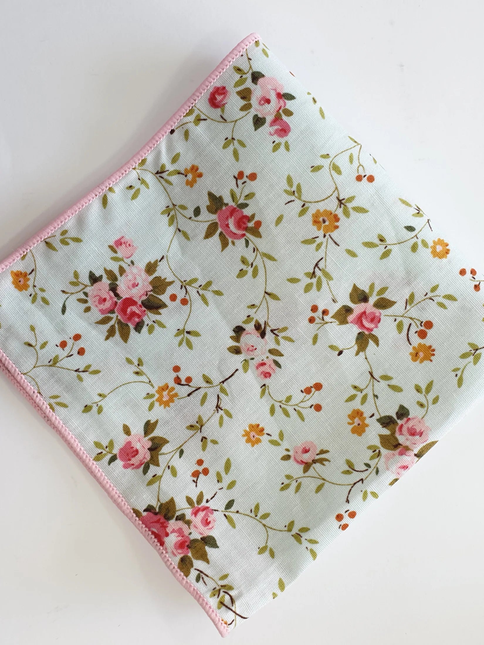 Pochette fantasia rose in cotone