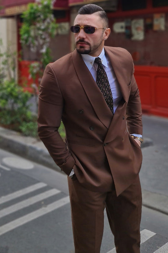 Smoking sciallato doppiopetto sigaro