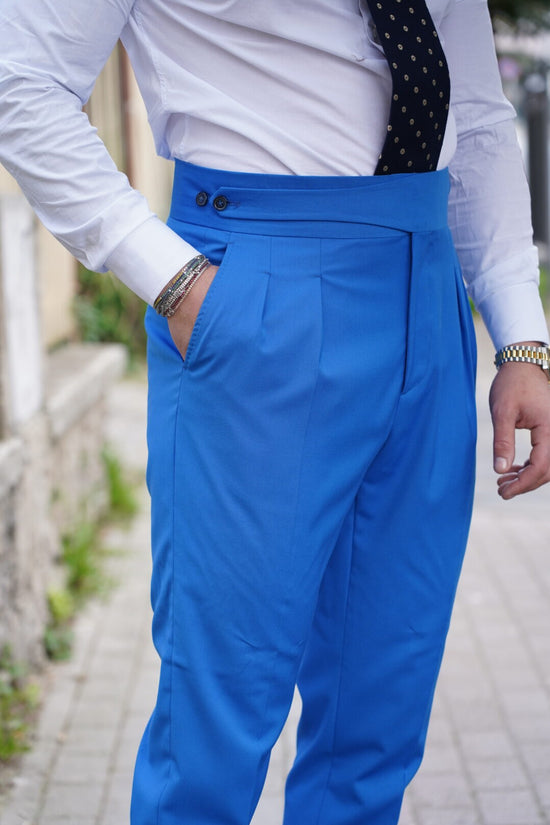 Gurkha azzurro intenso doppia abbottonatura