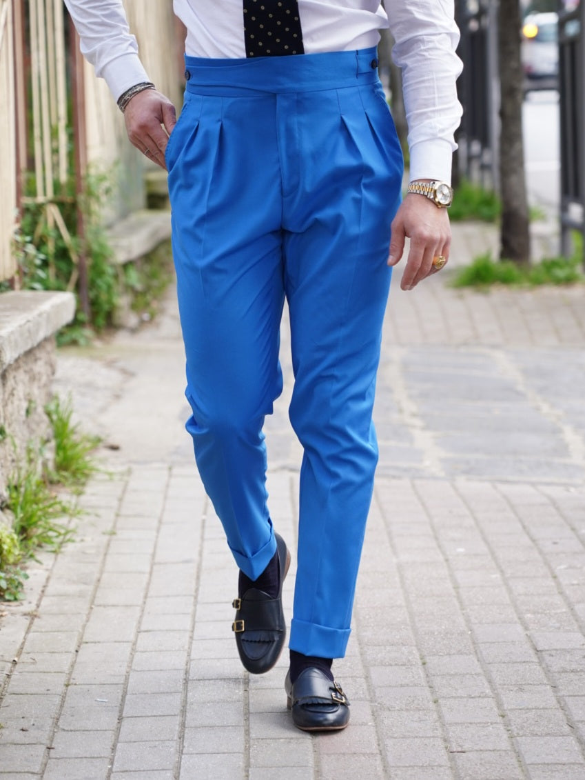 Gurkha azzurro intenso doppia abbottonatura