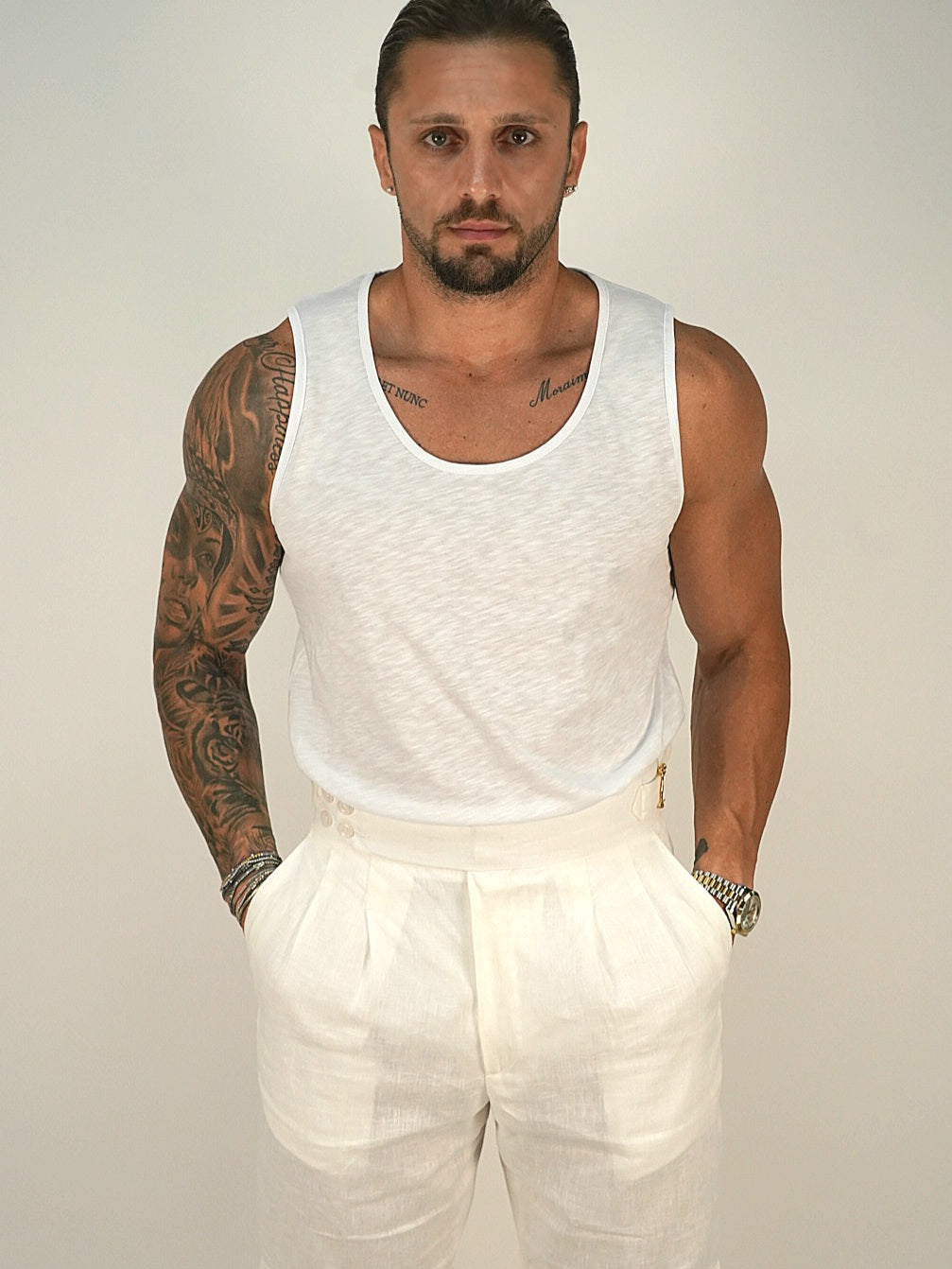 Canotta Napoli bianca