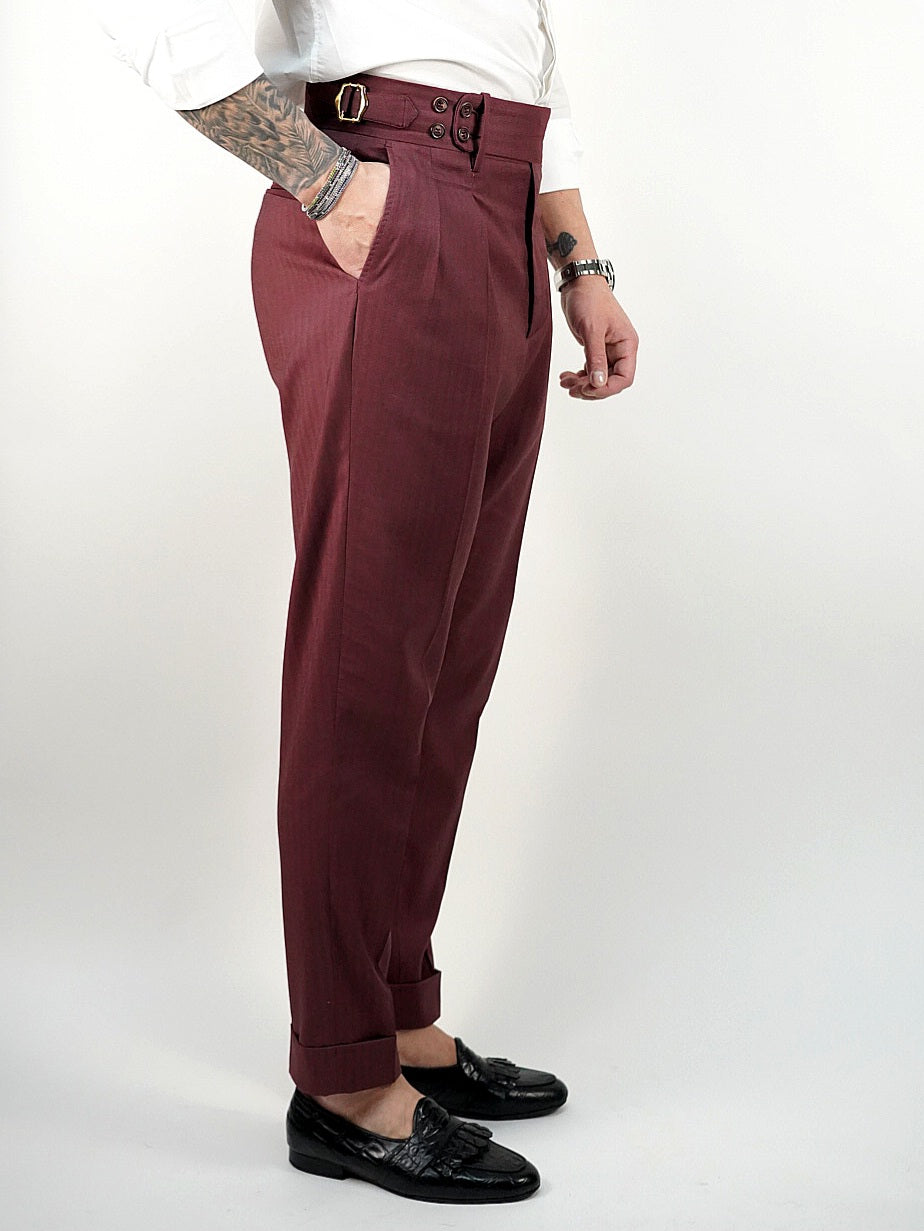 Gurkha Rubino con 4 bottoni e fibbie stringenti laterali