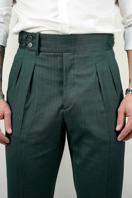 Gurkha Verde Smeraldo con 4 bottoni e fibbie stringenti laterali