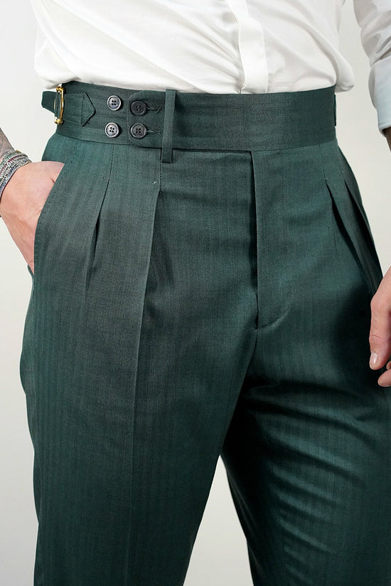 Gurkha Verde Smeraldo con 4 bottoni e fibbie stringenti laterali