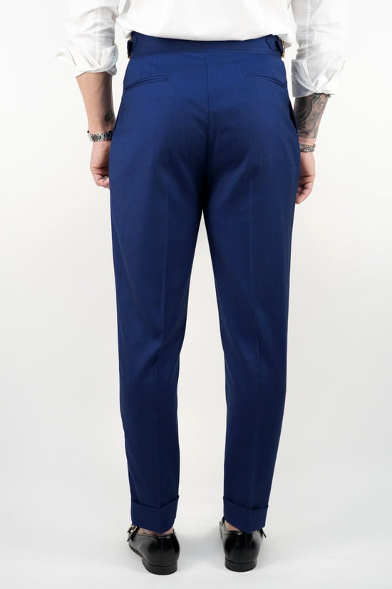 Gurkha Blu Zaffiro con 4 bottoni e fibbie stringenti laterali