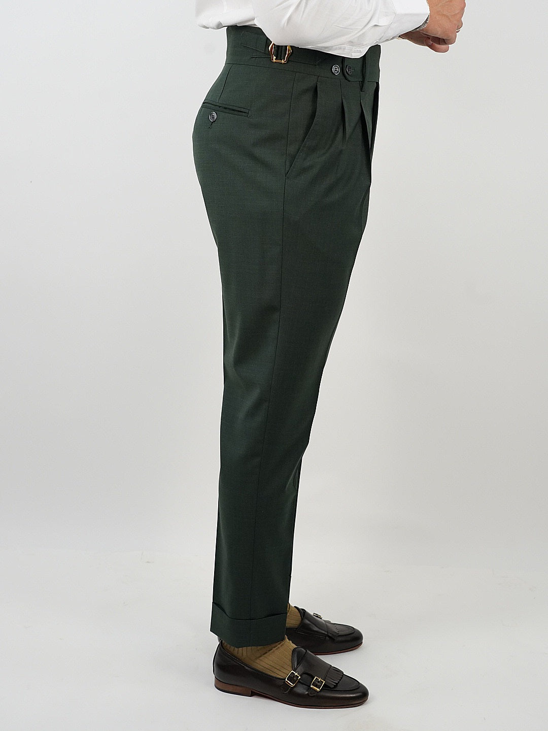 Gurkha Verde Malachite con 4 bottoni e fibbie stringenti laterali