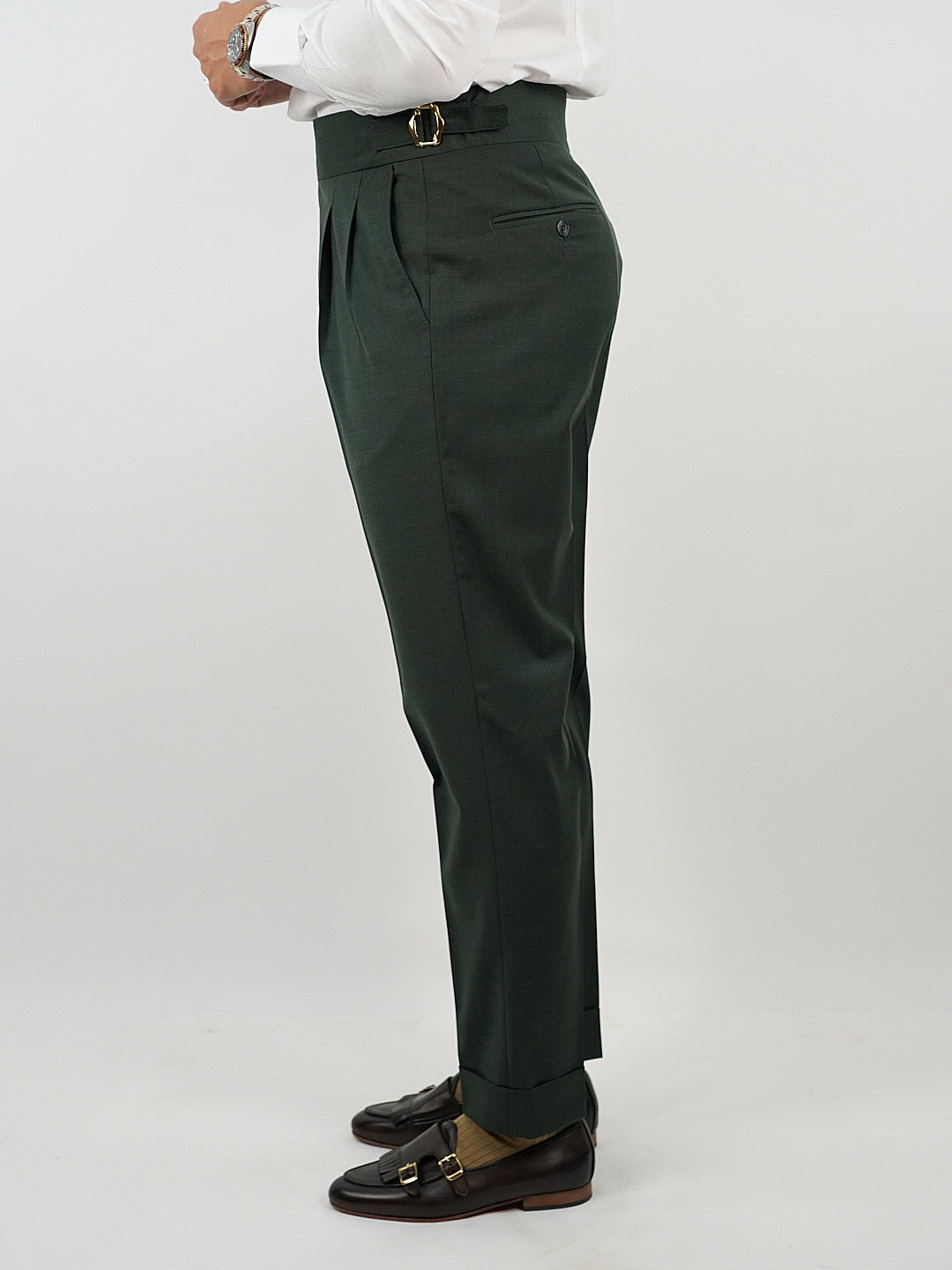 Gurkha Verde Malachite con 4 bottoni e fibbie stringenti laterali