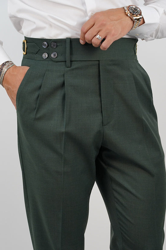 Gurkha Verde Malachite con 4 bottoni e fibbie stringenti laterali