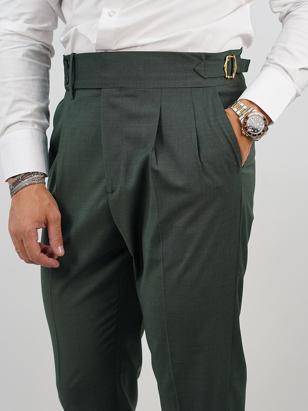 Gurkha Verde Malachite con 4 bottoni e fibbie stringenti laterali