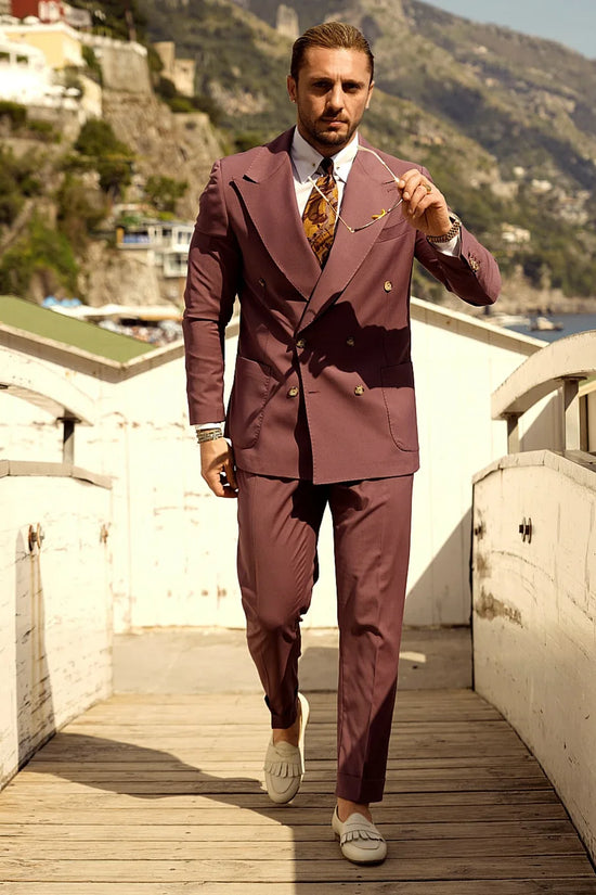 Abito Extensive Doppiopetto pantone burgundy light