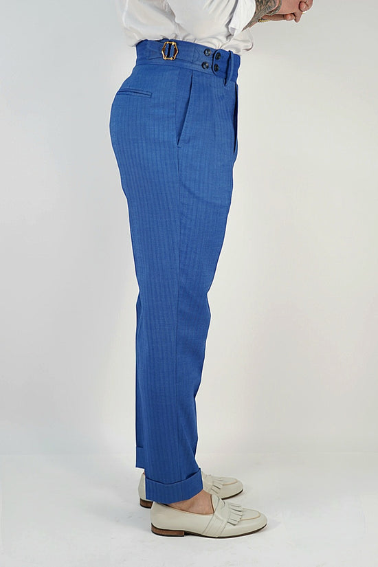 Gurkha Topazio Azzurro con 4 bottoni e fibbie stringenti laterali