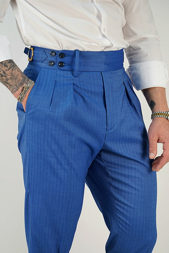 Gurkha Topazio Azzurro con 4 bottoni e fibbie stringenti laterali