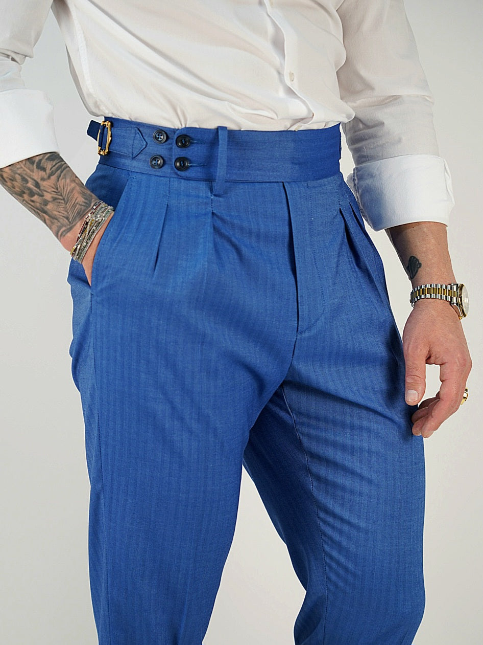 Gurkha Topazio Azzurro con 4 bottoni e fibbie stringenti laterali