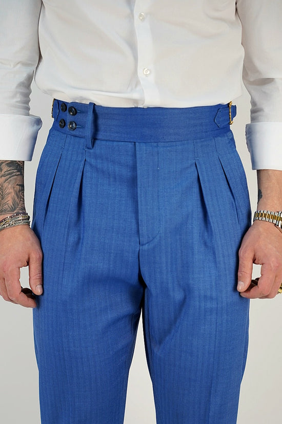 Gurkha Topazio Azzurro con 4 bottoni e fibbie stringenti laterali