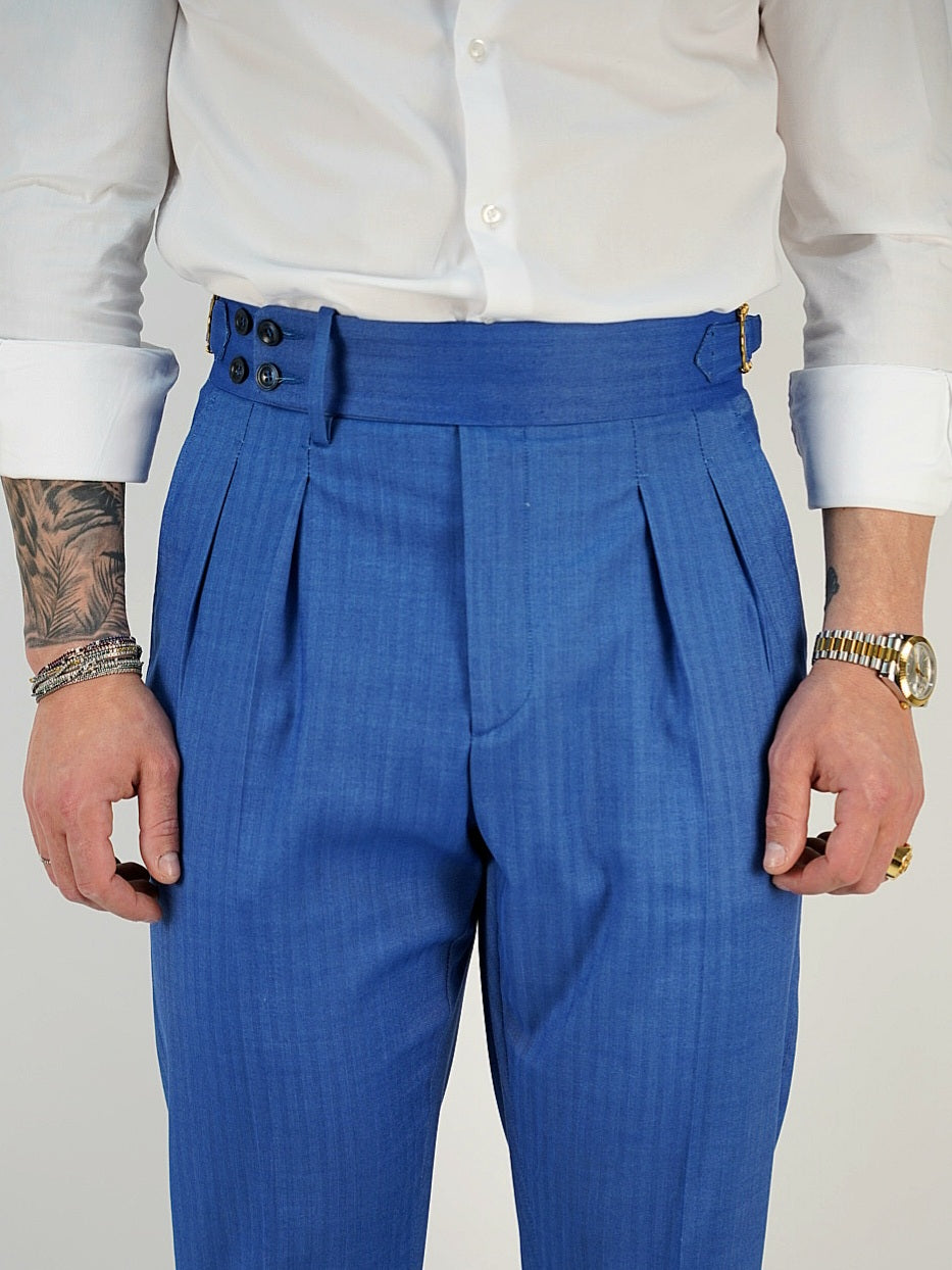 Gurkha Topazio Azzurro con 4 bottoni e fibbie stringenti laterali