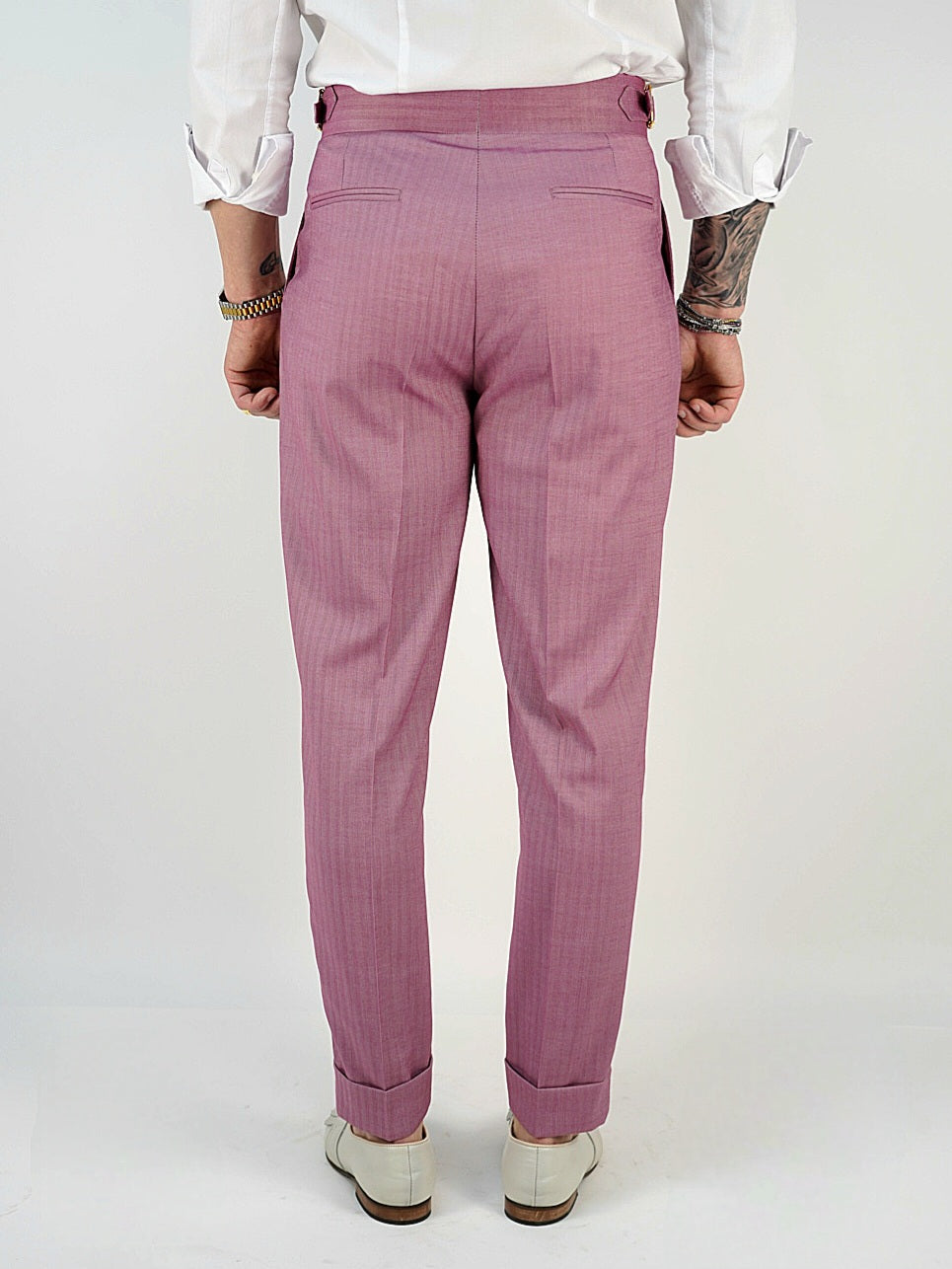 Gurkha Quarzo Rosa con 4 bottoni e fibbie stringenti laterali