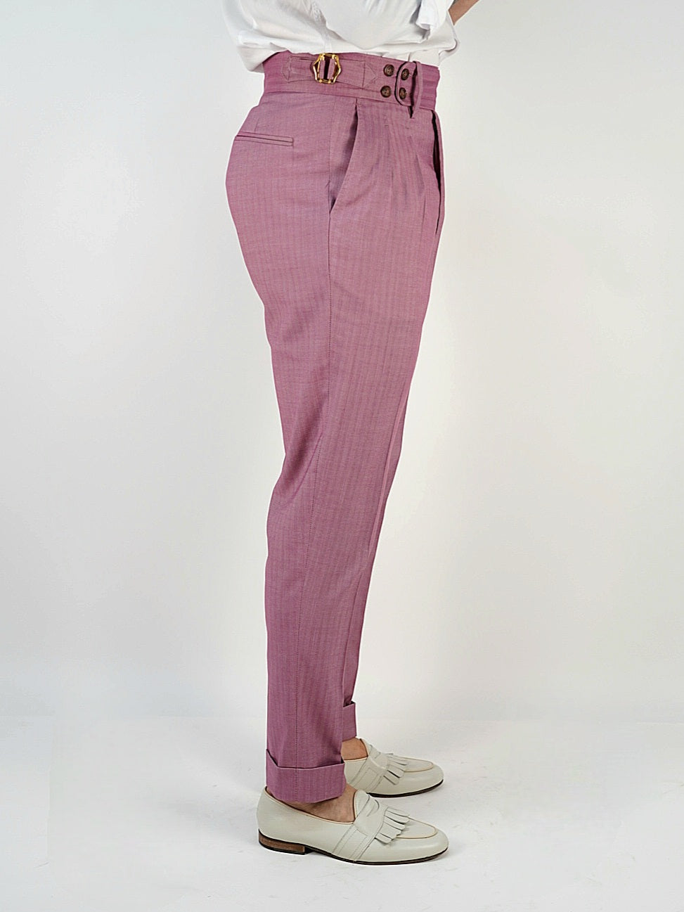 Gurkha Quarzo Rosa con 4 bottoni e fibbie stringenti laterali