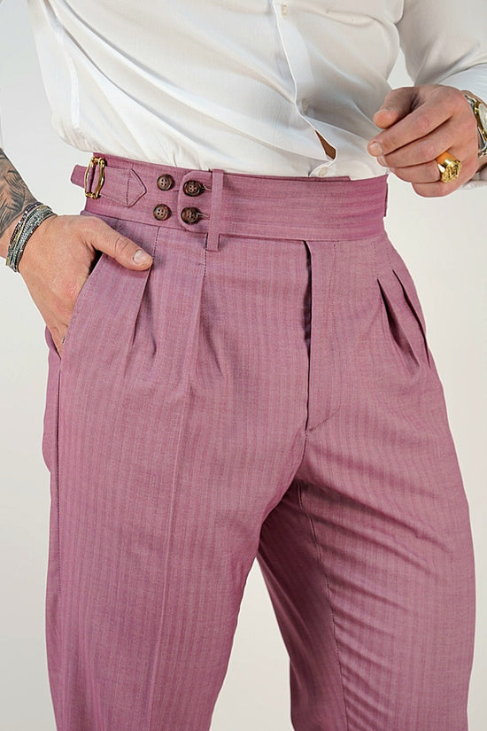 Gurkha Quarzo Rosa con 4 bottoni e fibbie stringenti laterali