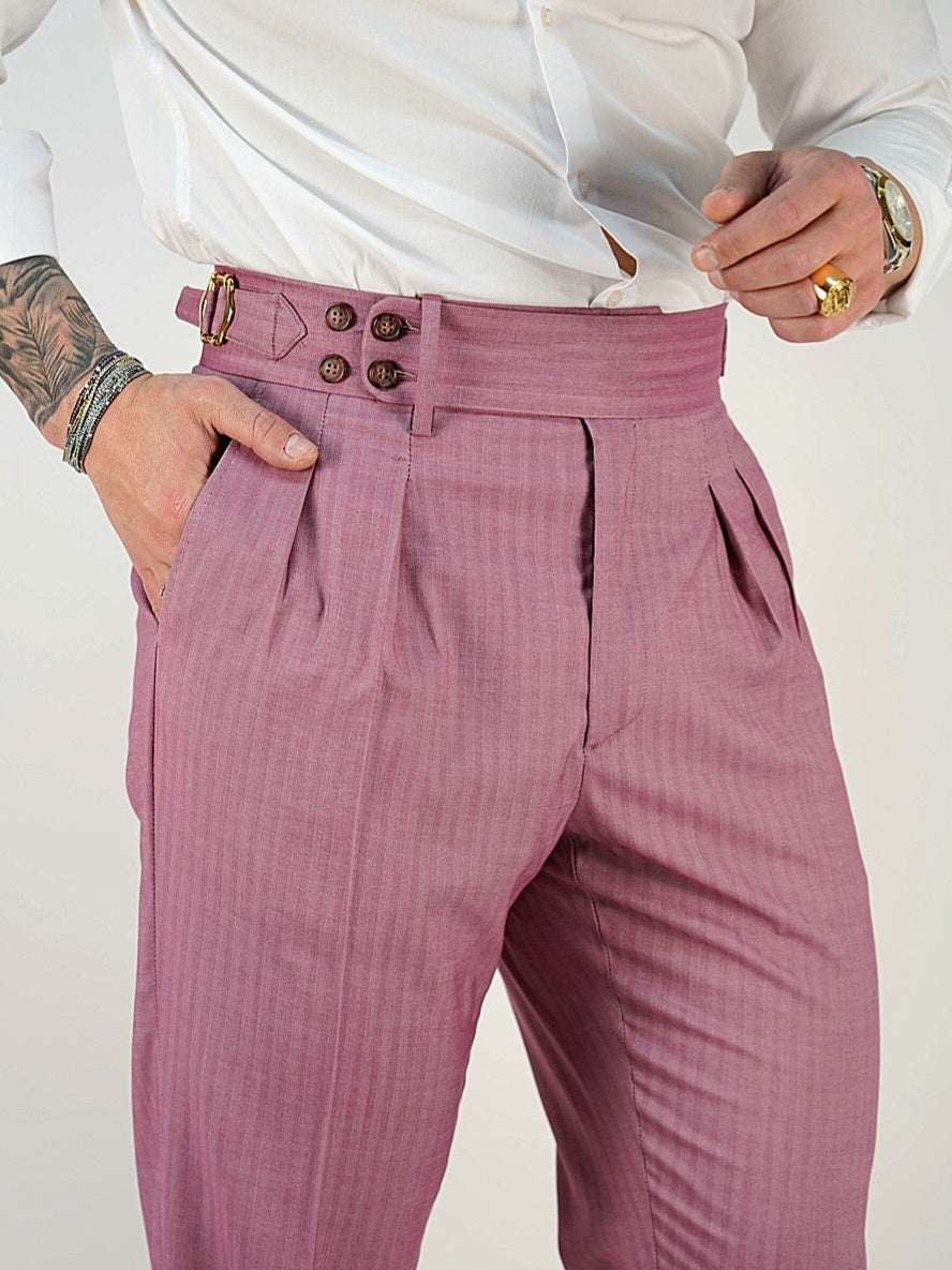 Gurkha Quarzo Rosa con 4 bottoni e fibbie stringenti laterali