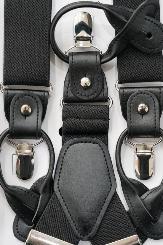 Bretelle nere doppia abbottonatura