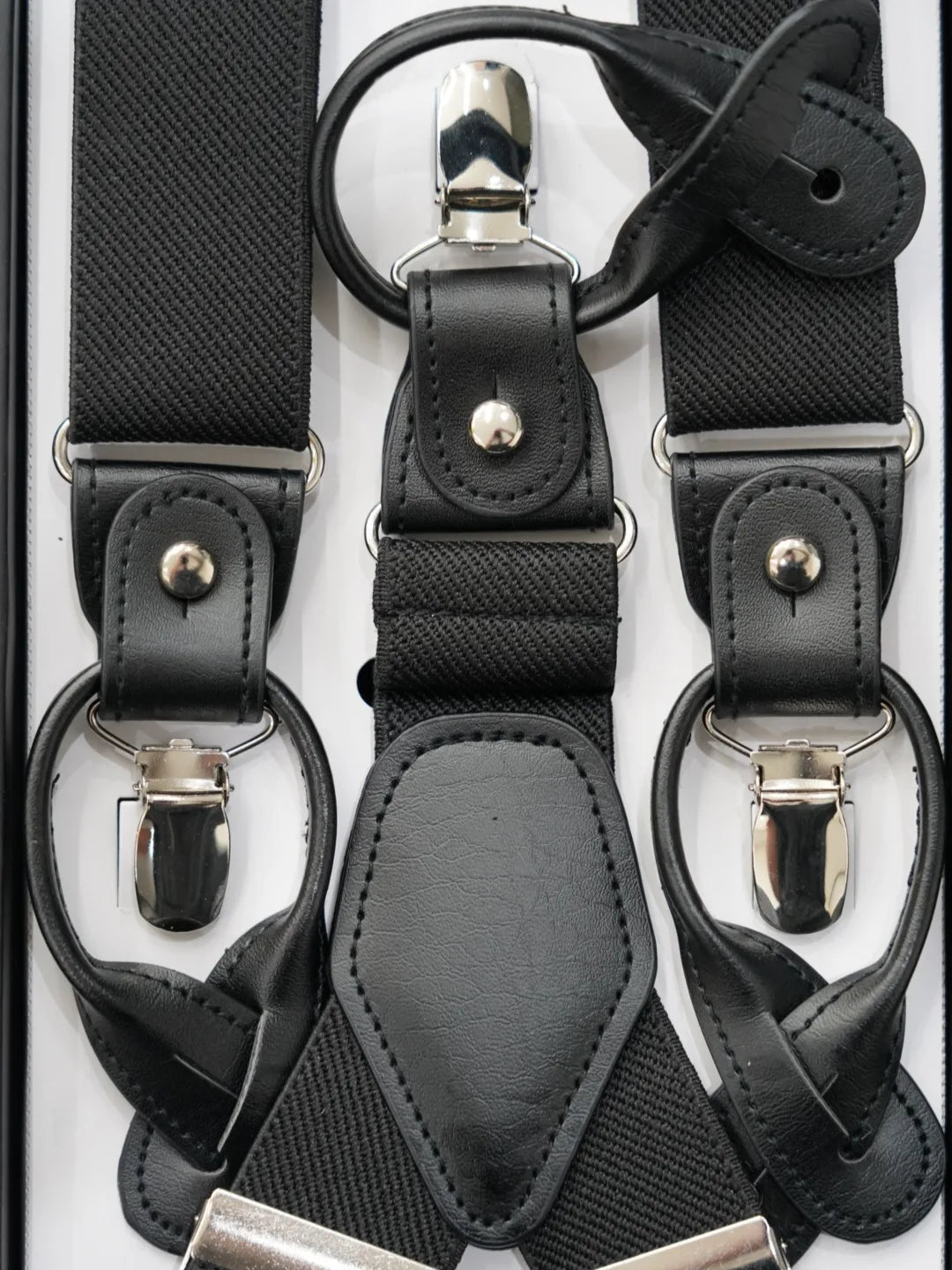 Bretelle nere doppia abbottonatura