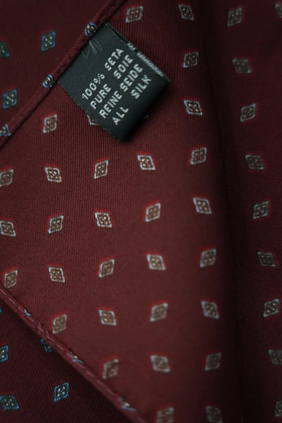 Pochette in seta fantasy bordeaux 1