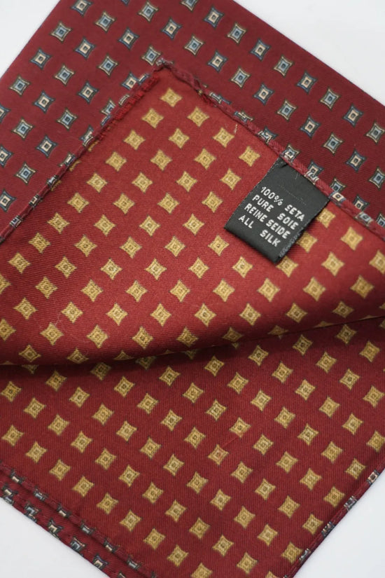 Pochette in seta fantasy bordeaux 2