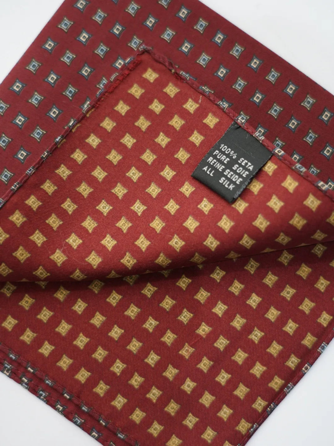 Pochette in seta fantasy bordeaux 2