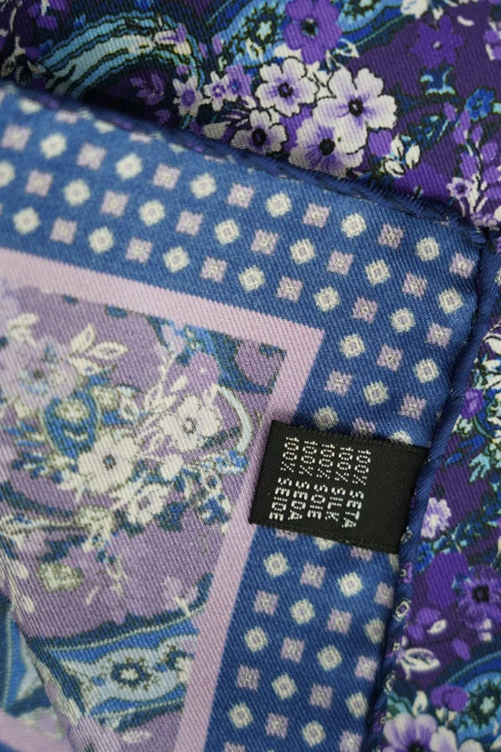 Pochette in seta fantasy viola