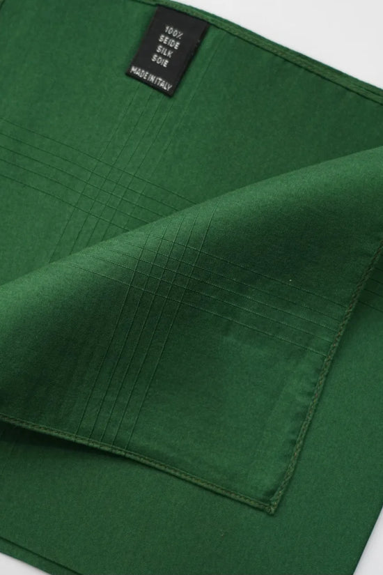 Pochette in seta verde