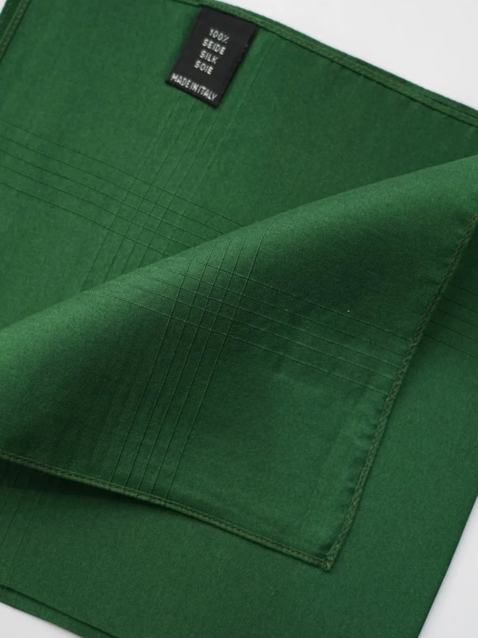 Pochette in seta verde