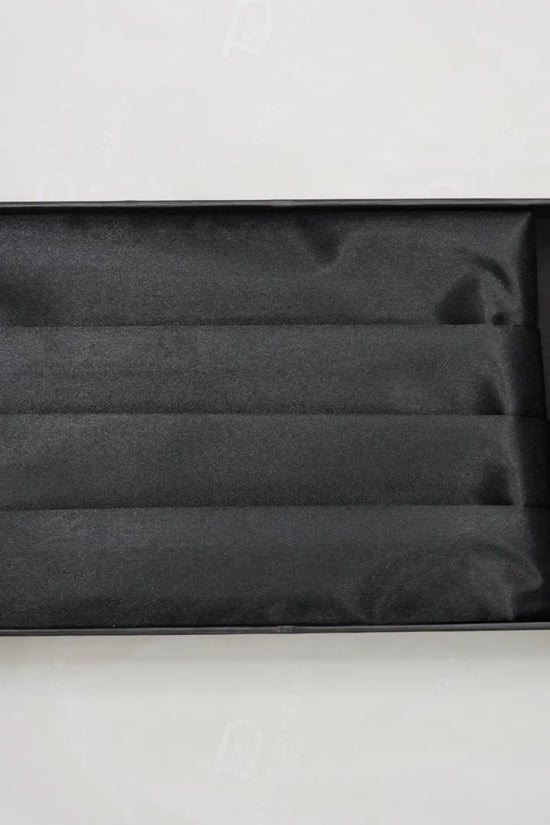 Set fascia smoking, papillon e pochette in raso