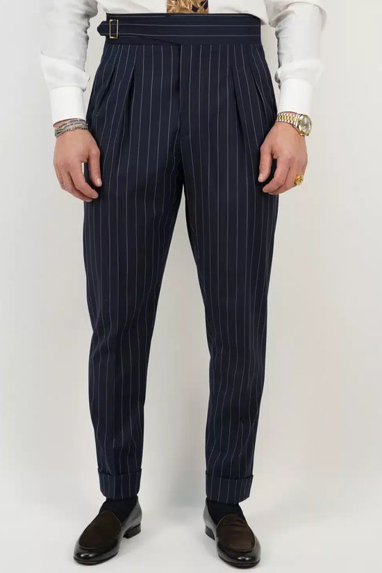 Gurkha Blu Gessato con fibbia laterale regolabile